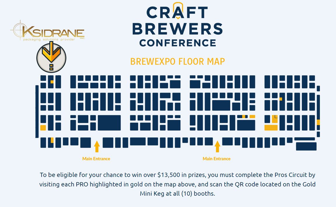 2022 Craft Brewers Conference floor map